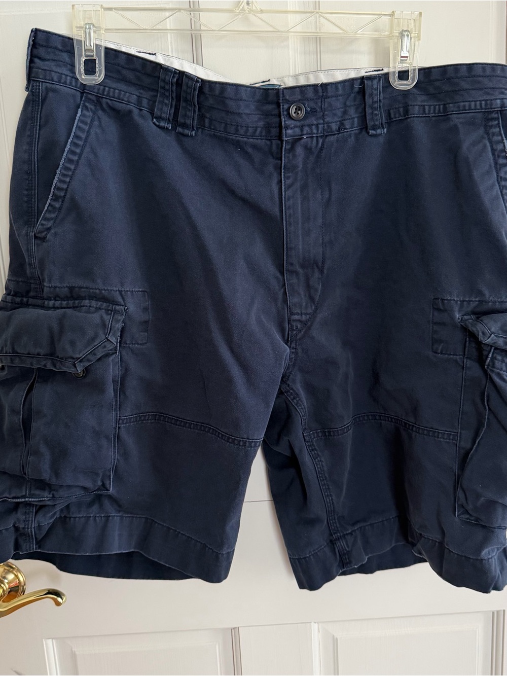 MENS POLO by Ralph Lauren 100% Cotton Navy Cargo Shorts Size 40